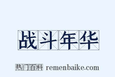 战斗年华是什么意思的图片
